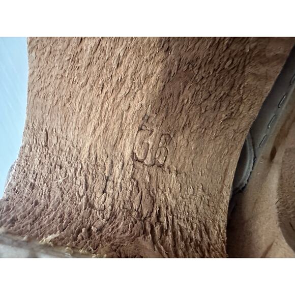 Mia Alma Classic Clogs Wooden Platform Oatmeal Leather sz 36 - Picture 12 of 16